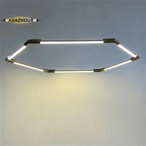 لوستر مدرن 6 ضلعی LED با ریموت کنترل کد CM428