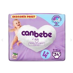 پوشک بچه جان به به (Canbebe) سایز 4مثبت (34عددی)
