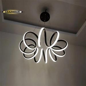لوستر مدرن LED طرح گل با ریموت کنترل کد CM462