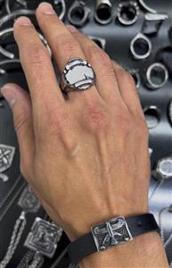 انگشتر مردانه بیضی کد Men0057