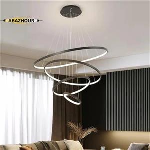 لوستر مدرن 4 حلقه ای LED با ریموت کنترل کد CM446