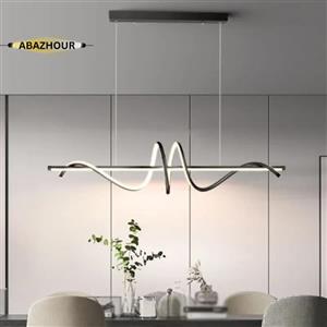 لوستر مدرن خطی فنری LED با ریموت کنترل کد CM454
