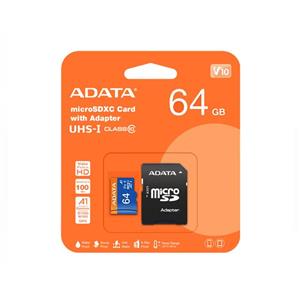 کارت حافظه میکرو اس دی ای دیتا مدل ADATA Premier MicroSDXC  ADP V10 R100 W25 64GB