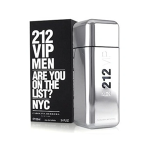 شیشه پر شده ادکلن کارولینا هررا 212 وی آی پی مردانه CAROLINA HERRERA - 212VIP for Men طرح امضا حجم 10 میلی لیتر