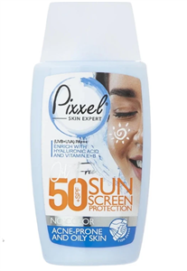 کرم ضدآفتاب بی‌رنگ پیکسل مدل Oily Acne-Prone Skin