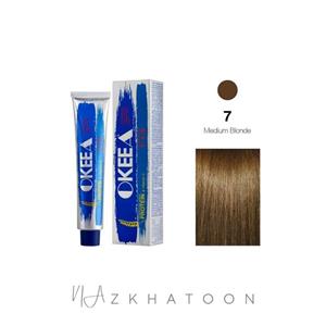 رنگ مو 100میل اکیا OKEEA سری NATURAL شماره 7 بلوند طبیعی
