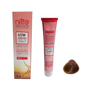رنگ موی 100 میل نیترو پلاس  Nitro سری HONEY شماره 7/54 عسلی متوسط