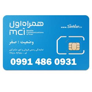 سیم کارت اعتباری همراه اول 0991 | رند - تکرار پیش شماره - صفر وسط - خوش گفتار | 09914860931
