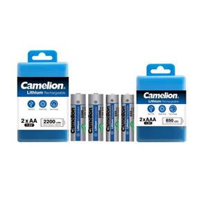 باتری قلمی و نیم قلمی قابل شارژ کملیون مدل USB-TYPE C-LI-ION ظرفیت 2200-650 میلی آمپر بسته ۴ عددی