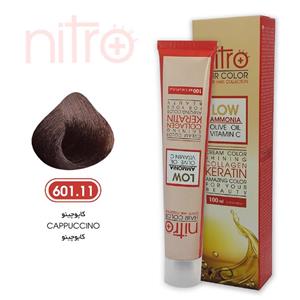 رنگ مو کاپوچینو نیترو حاوی کراتین Nitro Color 601.11