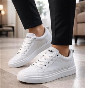 کتانی اسپرت ونس سفید مردانه طبی مدل برشکا(BERSHKA)|سایز41-44|بندی|ضدآب|کف دوخت