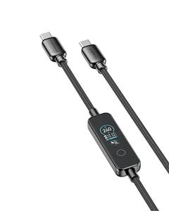 کابل 1.2 متر USB C به USB C پاورولوژی Powerology TFT Chargelink 240W USB-C Cable PCABCM0121BK
