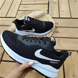 کتانی اسپرت نایک  مشکی سفید مردانه و سایز بزرگ پا مدل(nike)|کد03|سایز41-48|رانینگ|تنفسی|قابل شستشو