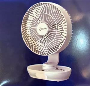 پنکه شارژی مدل گردان چراغ دار سری بادسا | Rechargeable Rotatable Fan With Light – Badsa Series