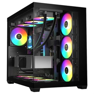 کیس کامپیوتر گیم دیاس مدل AURA GC107 مشکی | گارانتی 12 ماهه سایبر