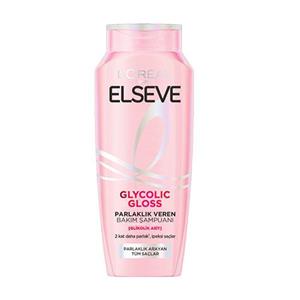 شامپو صورتی لورال افزایش دهنده درخشندگی و براق کننده حجم 300 میل Elseve Glycolic Gloss Shine Enhancing