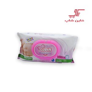 دستمال مرطوب پاک کننده کودک لوسین مخصوص نوزادان  بسته 60 عددی Lusin Baby Wet Wipes For Newborn 60pcs