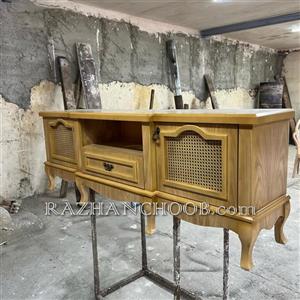 میز تلویزیون مدل لورنزو جدید دو در حصیر