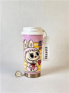 تراول ماگ استیلی طرح لبوبو caka coffee cup کد 1724
