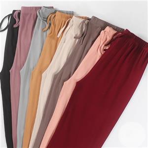 خرید شلوار راحتی قواره بزرگ Bershka | زرشکی/شلوار خانگی شیک در 8 رنگ متنوع(زرشکی)