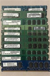 رم کامپیوتر استوک DDR2 ظرفیت 2 گیگابایت برند میکس