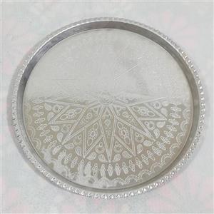 سینی چای قطر 32  طرح برجسته رنگ ثابت