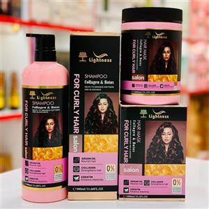 شامپو و ماسک مو لایتنس مخصوص موهای فر ا Lightness Shampoo and Hair Mask for Curly Hair