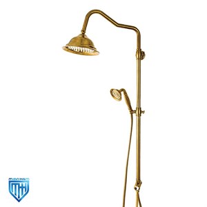 علم دوش دوکاره انتیک طلایی قهرمان