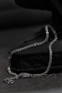 پابند نقره تراش‌دار مدل ماری