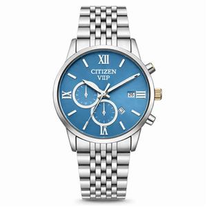 ساعت مچی مردانه سیتیزن CITIZEN VIP نقره ای آبی