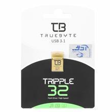 فلش TRUEBYTE TRIPPLE USB3.1 Flash Memory-32GB طلایی (گارانتی مادام العمر شرکت آی تین)