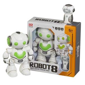 ربات کنترلی رقصنده ROBOT 8 با موزیک و نور LED - ربات اسباب بازی کنترلی