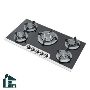 اجاق گاز ۵ شعله تاکنو گاز پلیت جدید لبه مات زه وار استیل G-120 مشکی