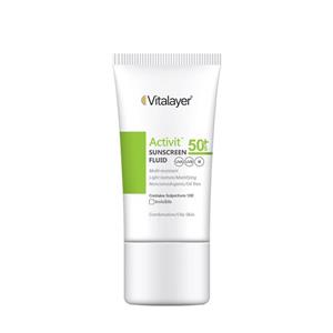 فلوئید ضد آفتاب  پوست چرب ویتالیر SPF50 (سبز)