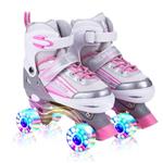 Kuxuan Saya Roller Skates Adjustable for Kids,with All Wheels Light up,Fun Illuminating for Girls and Ladies