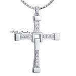 ZZoo Fast Furious Dominic Toretto's Cross Pendant Necklace Vin Diesel Cross With 60cm Three different styles of chain (Small)