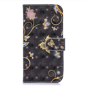Yobby Flip Wallet Case for iPhone XS,iPhone X Phone Case,Retro Slim PU Leather with 3D Colorful Printed Design Card Holder and Stand Shockproof Cover-Black Butterfly 