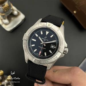 ساعت مچی مردانه برایتلینگ اونجر مشکی بند برزنتی Breitling Avenger Automatic Black Dial