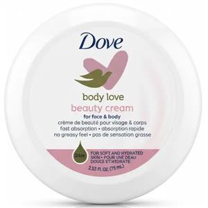 کرم مرطوب کننده قوی بدن و صورت داو صورتی ترمیم پوست خشک 75 میل Dove Body Love Beauty Cream