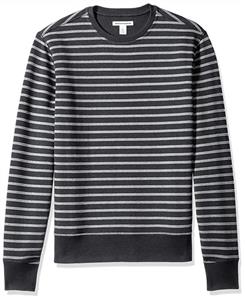 Amazon Essentials Men's Patterened Crewneck Fleece Sweatshirt 