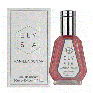 ادکلن الیسیا وانیلا شوگر 50 میل فراگرنس ورد  رایحه کایالی وانیلا کندی راک شوگر fragrance world vanilla sugar