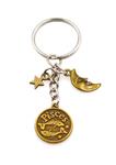 Zodiac Sign Moon & Star Keychain Key Chain Pisces 108X