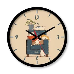 ساعت دیواری بزرگ راویتا طرح گربه کد 3587