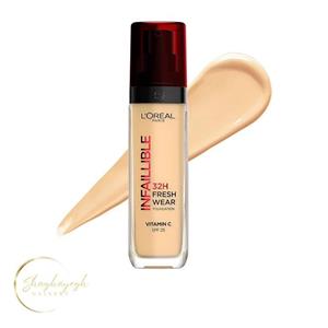 کرم پودر پمپی لورئال اینفالیبل ۳۰ میل L’Oreal Infallible 32H Fresh Wear Pump Foundation SPF25 30ml