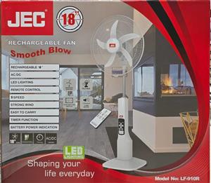 پنکه ایستاده شارژی و برقی برند  JEC مدل 910 ریموت دار سایز ۱۸ اینچ با گارانتی اصالت و سلامت کالا
