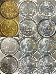سکه ست کامل سکه های محمدرضا سال 1344 سوپر(توضیحات)