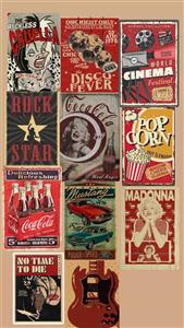 پک پوستر retro red