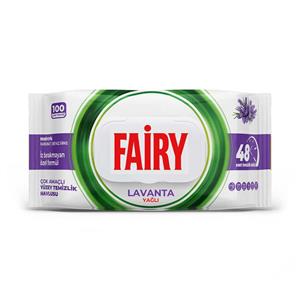 دستمال مرطوب فیری مدل Lavanta بسته 100 عددی