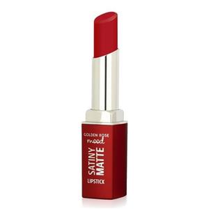 رژ لب مات گلدن رز مدل Satiny Matte شماره 08 رنگ Candy Red