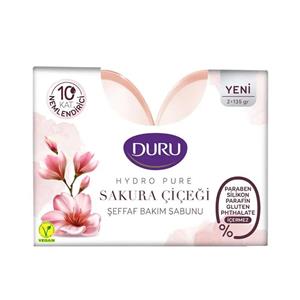 صابون شفاف دورو رایحه شکوفه گیلاس بسته 2 عددی